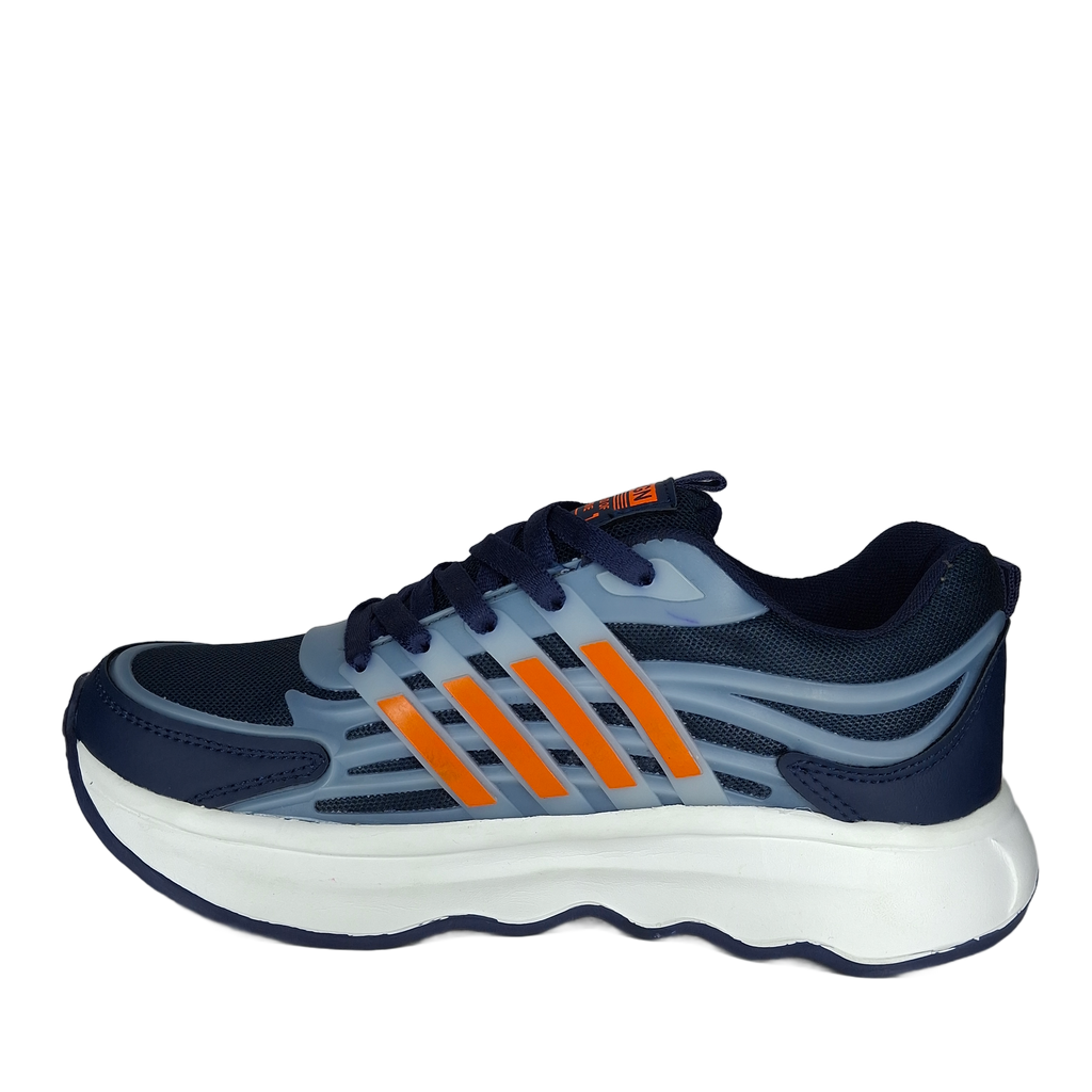 Grandwalk Aldas Pro Sneakers – Navy Blue & Orange