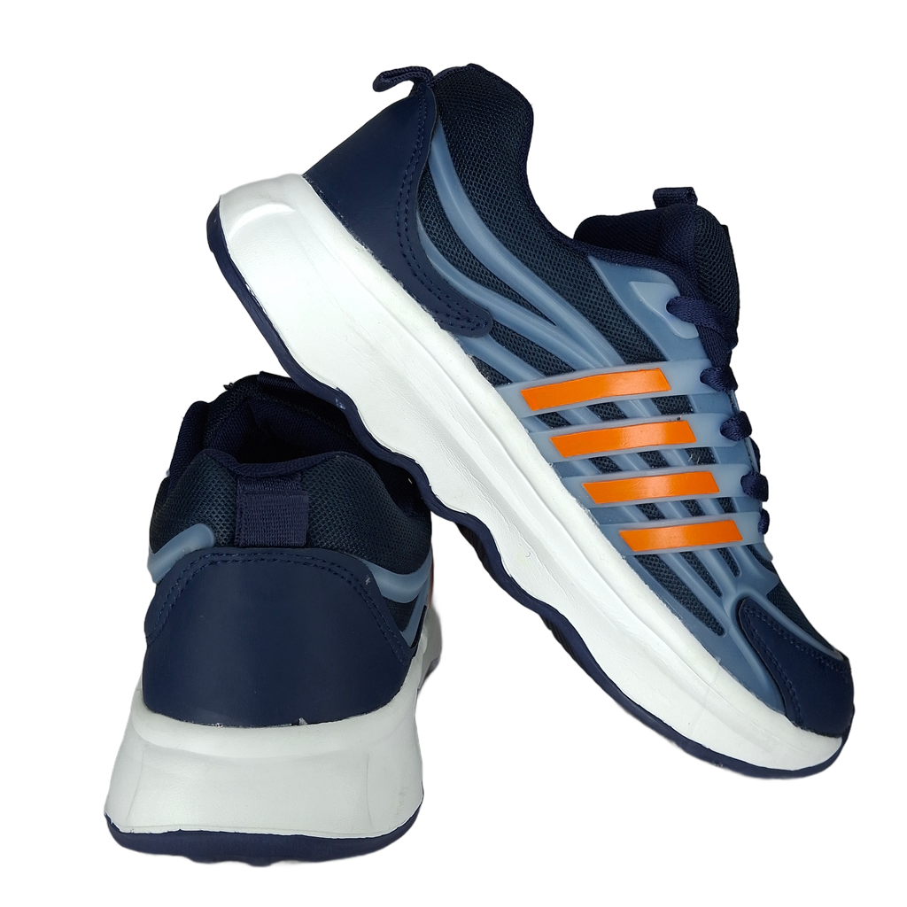 Grandwalk Aldas Pro Sneakers – Navy Blue & Orange