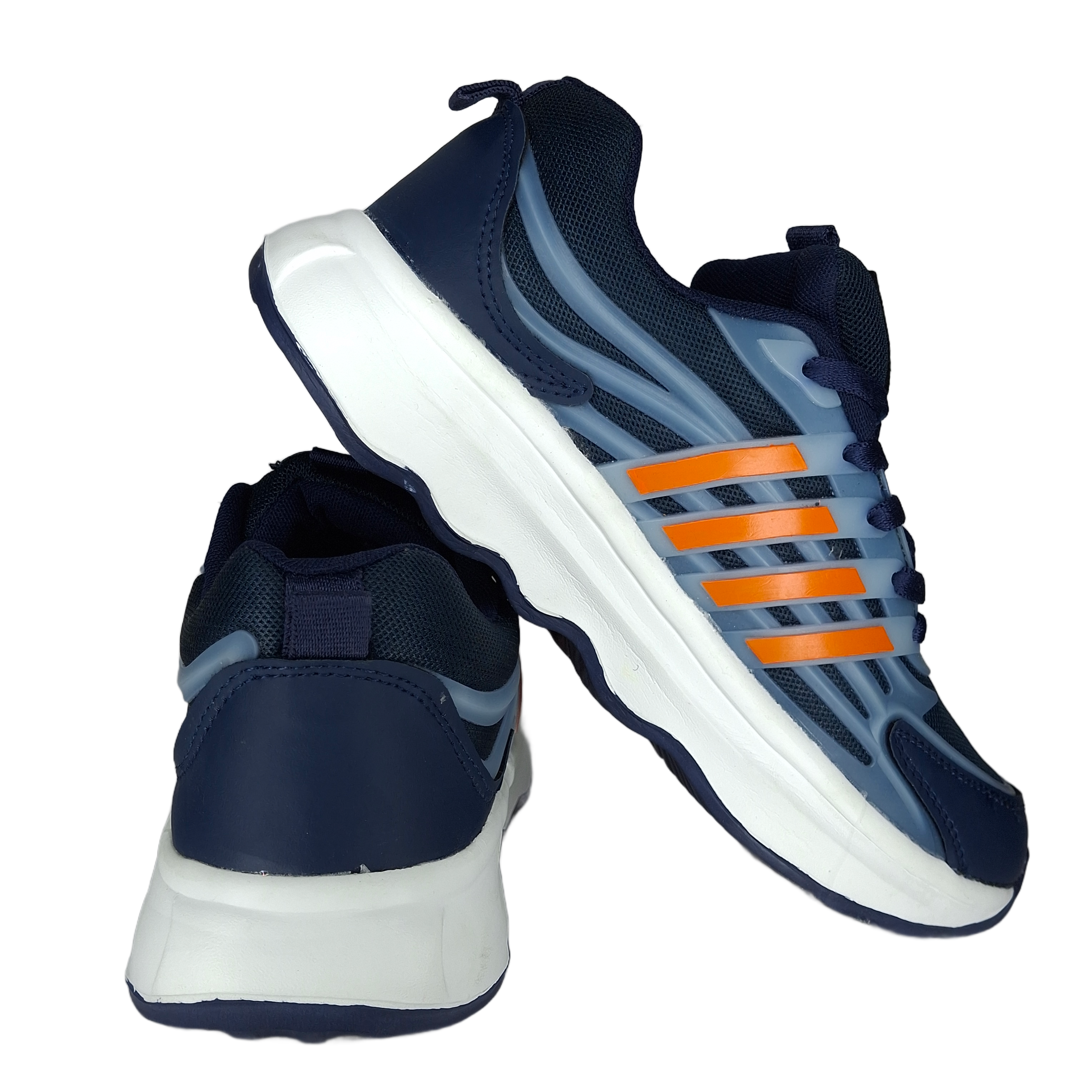 Grandwalk Aldas Pro Sneakers – Navy Blue & Orange